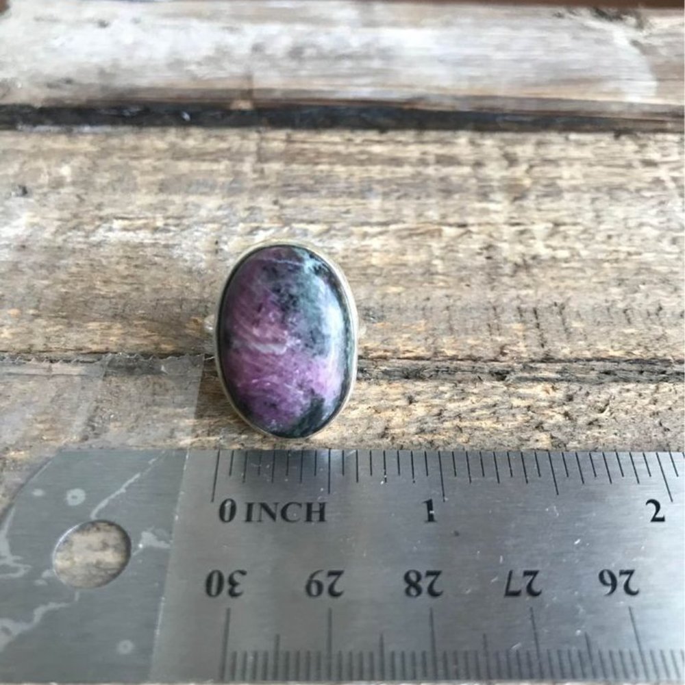 Ruby In Fuschite Gemstone Ring Huge Gemstone Size… - image 2